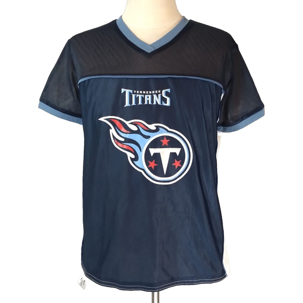 NFL Jersey Shirt Adult Small Blue Tennessee Titans Flag Football Dual-Layer Mesh